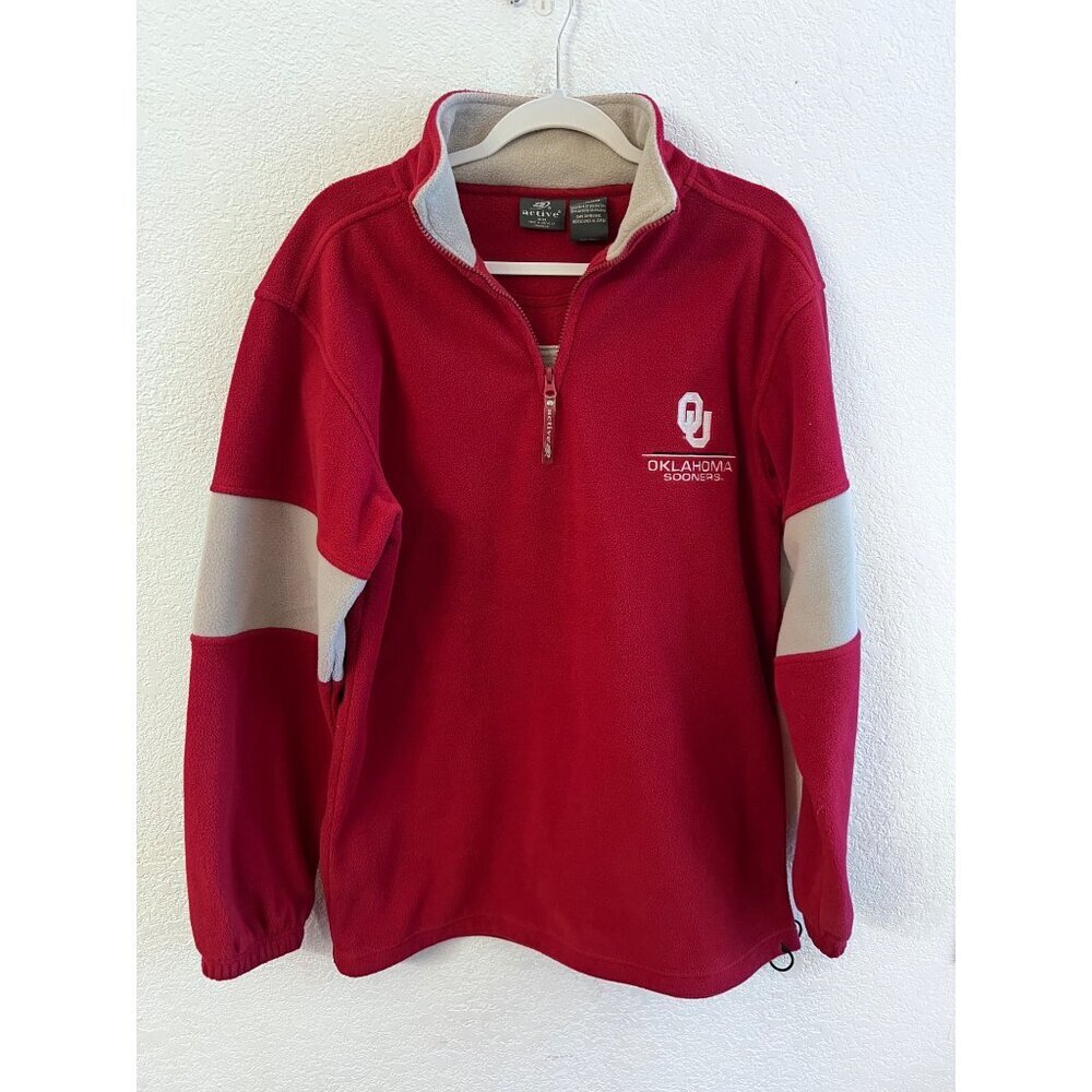University Oklahoma fleece pullover shirt mens size medium